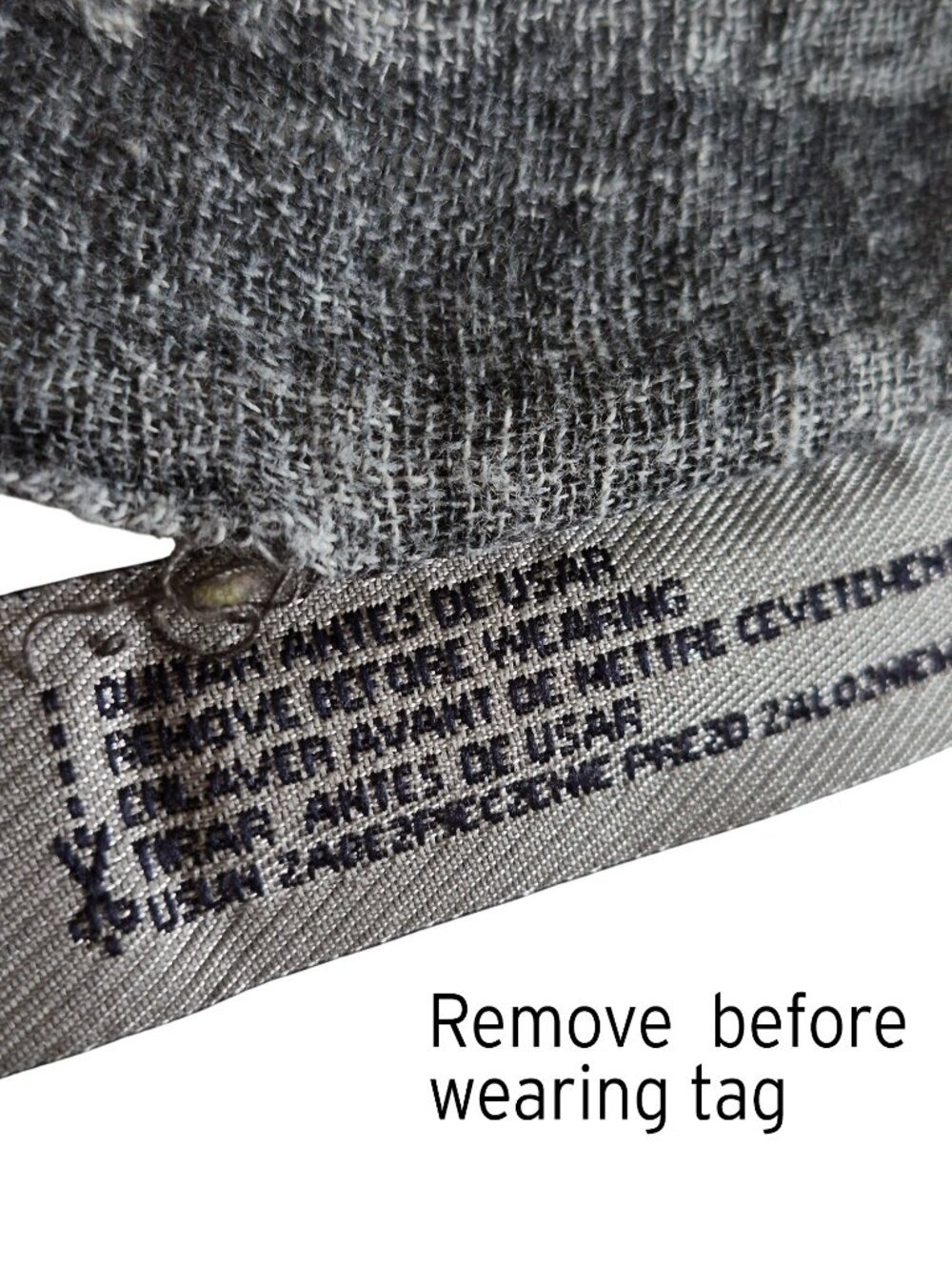 Zara RARE Skull Grunge Scarf Grey and White Textured Tassels - Picture 14 of 16